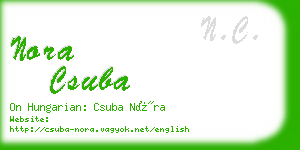 nora csuba business card